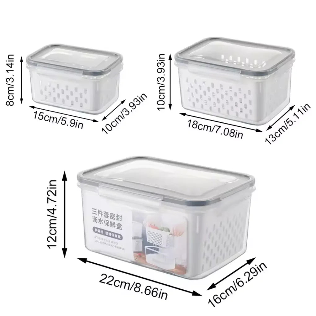 Kit 3 Potinhos Herméticos para Armazenar Ração de Cães e Gatos