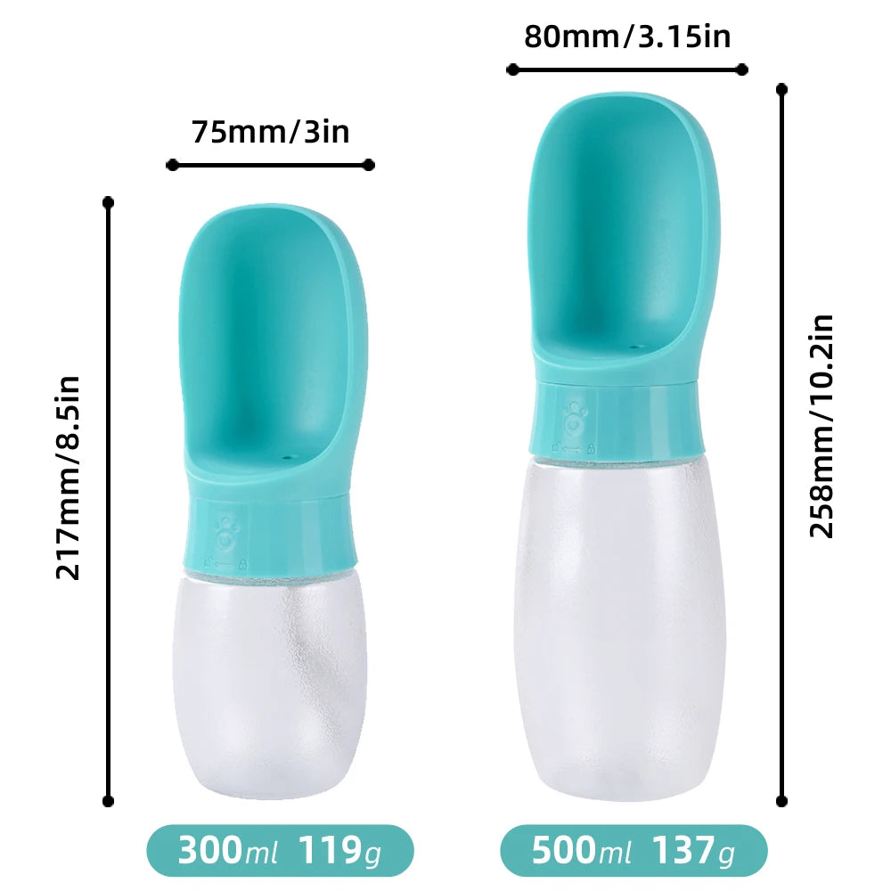 Garrafa de Água Portátil com Tigela - Dispensador Antivazamento para Cães