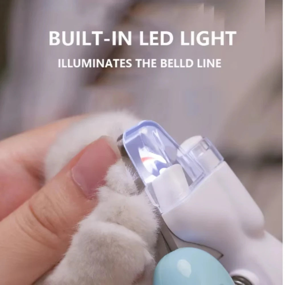 Cortador de Unhas com LED - Visualizador da Linha Vermelha para Cães e Gatos