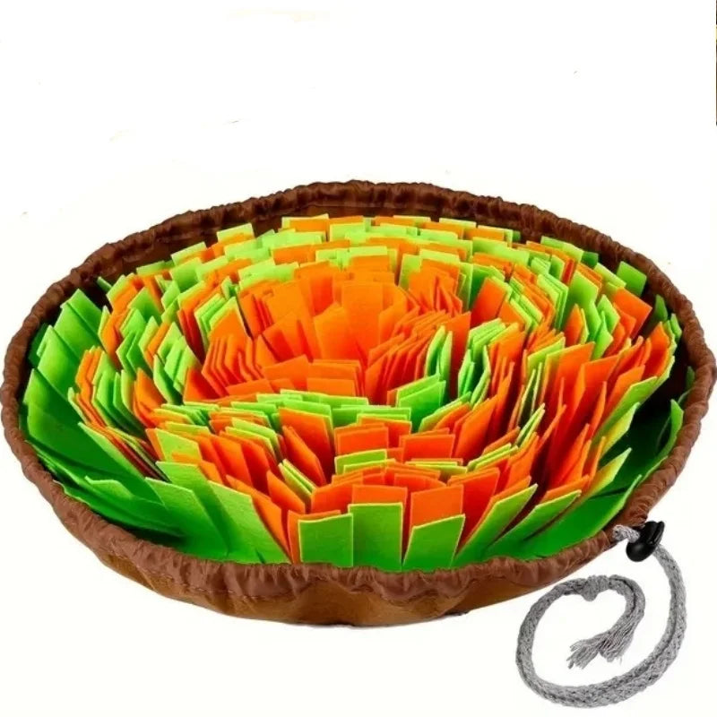 Tapete de feltro Interativo - Redutor de Ansiedade e Alimentador Lento para Cães, Lavável